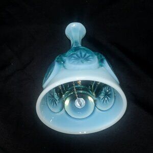 Vintage Fenton Blue Opalescent Priscilla Bell